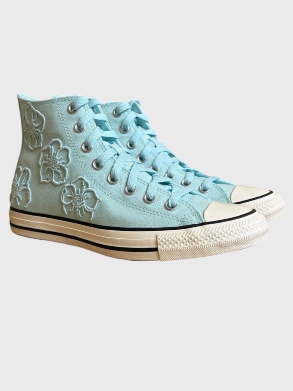 NWB Converse CTAS Hi Floral Sneakers Women's Size 9 Rained Out Blue Pastelcore